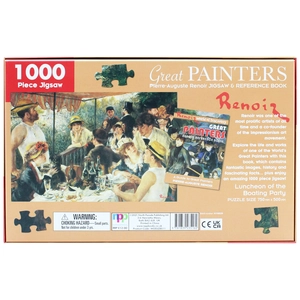 1000 piece jigsaw & reference book: great painters pierre-auguste renoir - Ảnh 2