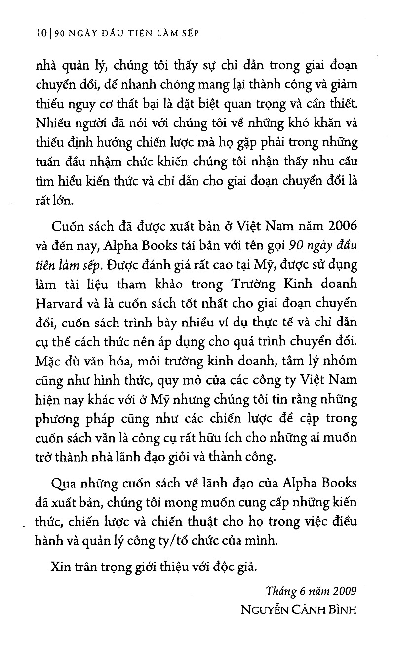90 ngày đầu tiên làm sếp - bìa cứng (tái bản 2023) - Ảnh 10