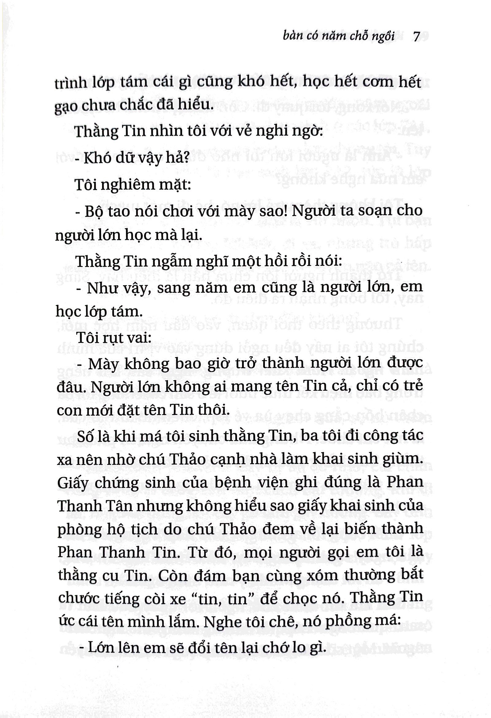 bàn có năm chỗ ngồi (tái bản 2022) - Ảnh 5
