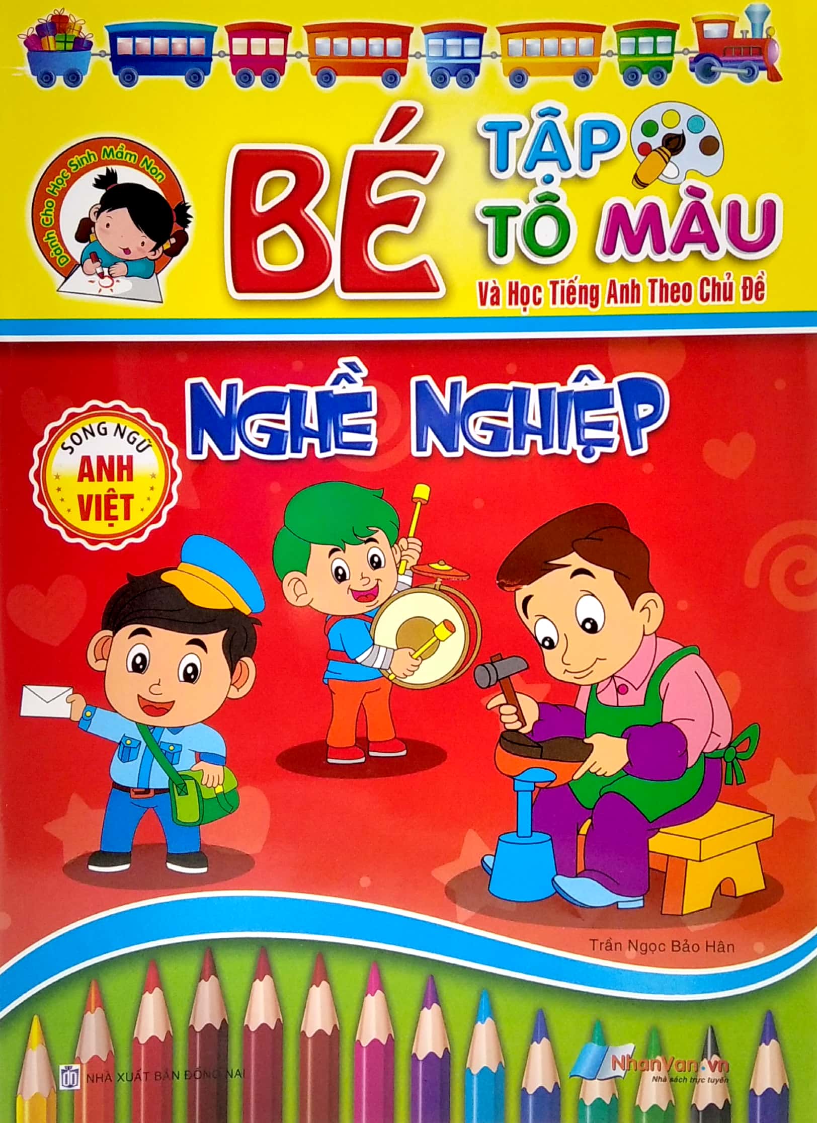 bé tập tô màu và học tiếng anh theo chủ đề - nghề nghiệp - Ảnh 3