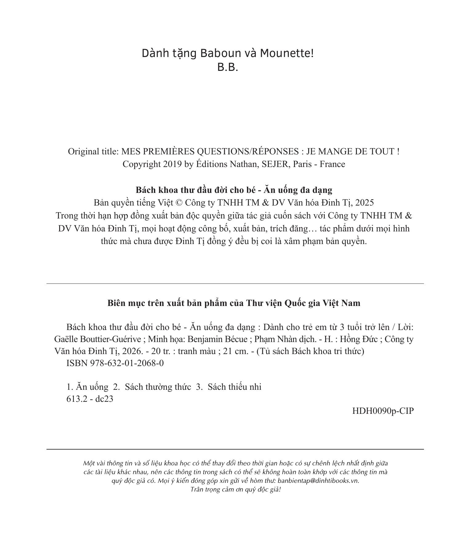 Bộ Bách Khoa Thư Đầu Đời Cho Bé - Ăn Uống Đa Dạng - Ảnh 4