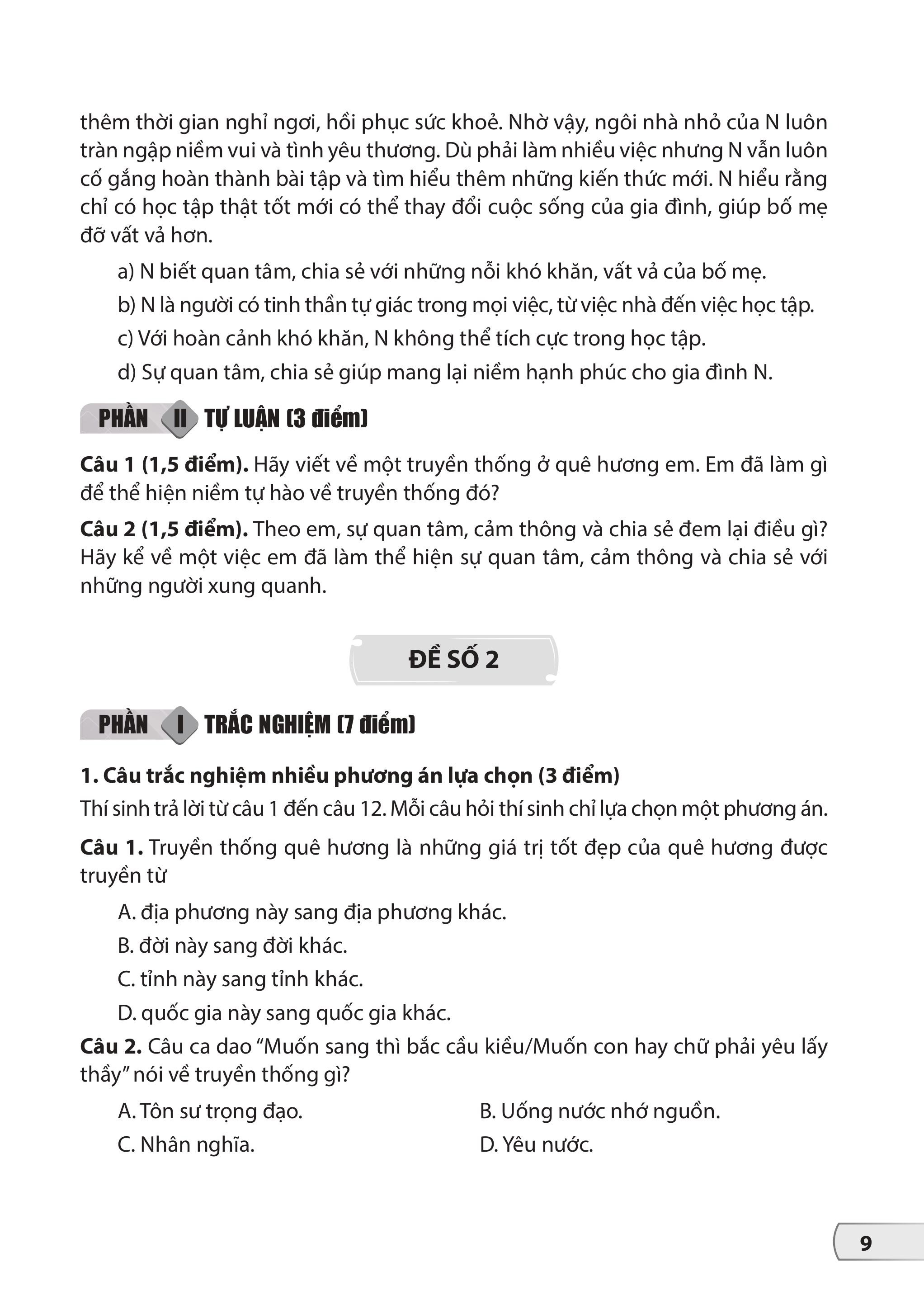 Bộ Đề Kiểm Tra, Đánh Giá Giáo Dục Công Dân 7 - Ảnh 11