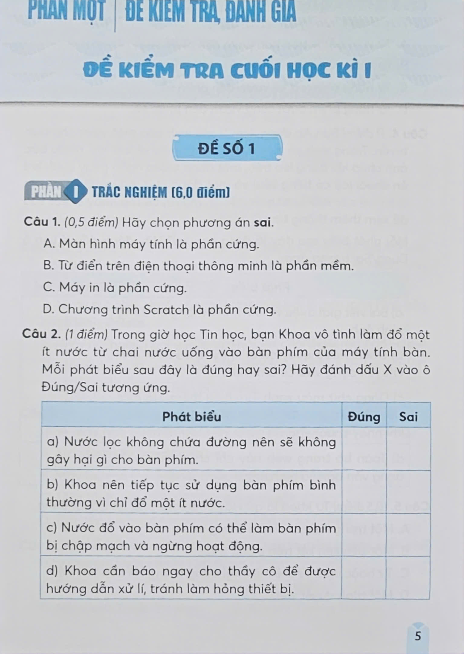 Bộ Đề Kiểm Tra, Đánh Giá Tin Học 4 - Ảnh 5