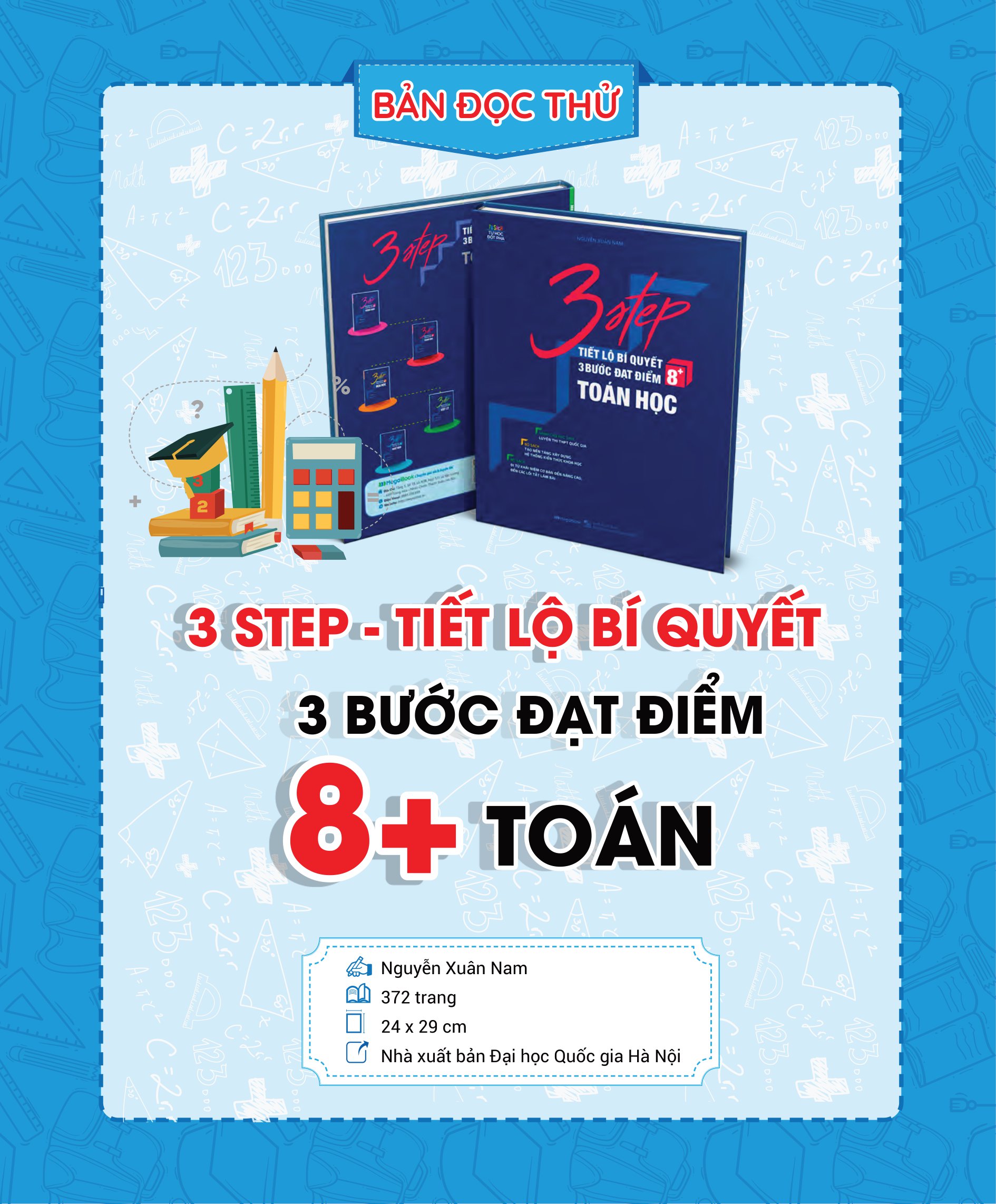 bộ sách 3 step khối d - tiết lộ bí quyết 3 bước đạt điểm 8+ toán - văn - anh - Ảnh 12