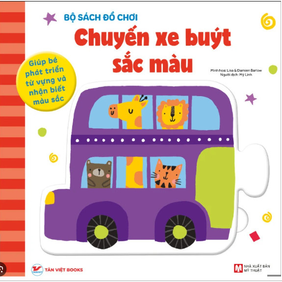 bộ sách đồ chơi - chuyến xe buýt sắc màu - Ảnh 2