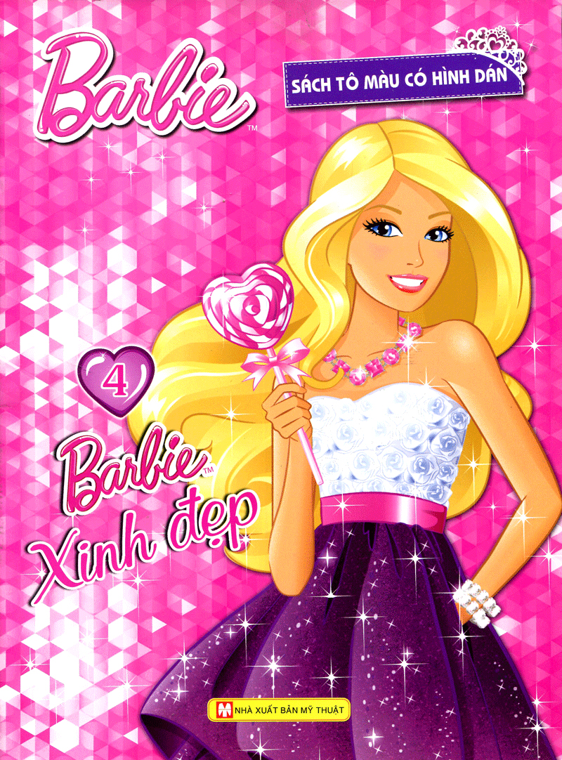 bộ sách tô màu có dán hình - barbie xinh đẹp (bộ 4 cuốn) - Ảnh 9