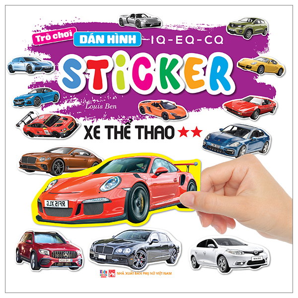 Bộ Trò Chơi Dán Hình IQ-EQ-CQ - Sticker - Xe Thể Thao -Tập 2
