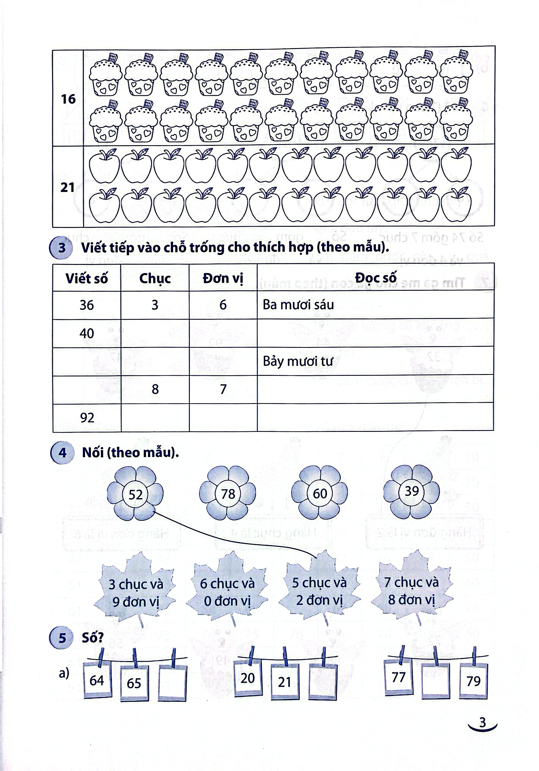 Bộ Vở Ôn Tập Hè Môn Toán - Lớp 1 - Ảnh 5
