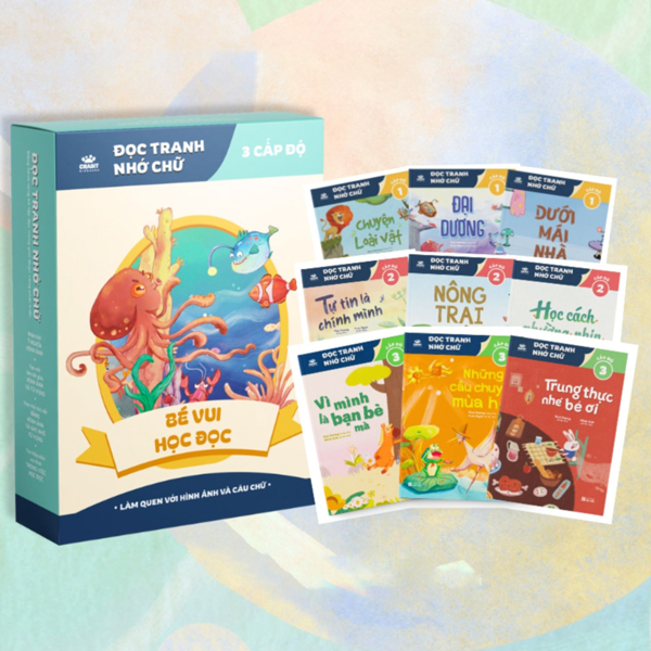 Boxset Đọc Tranh Nhớ Chữ - Bé Vui Học Đọc (Bộ 9 Cuốn)