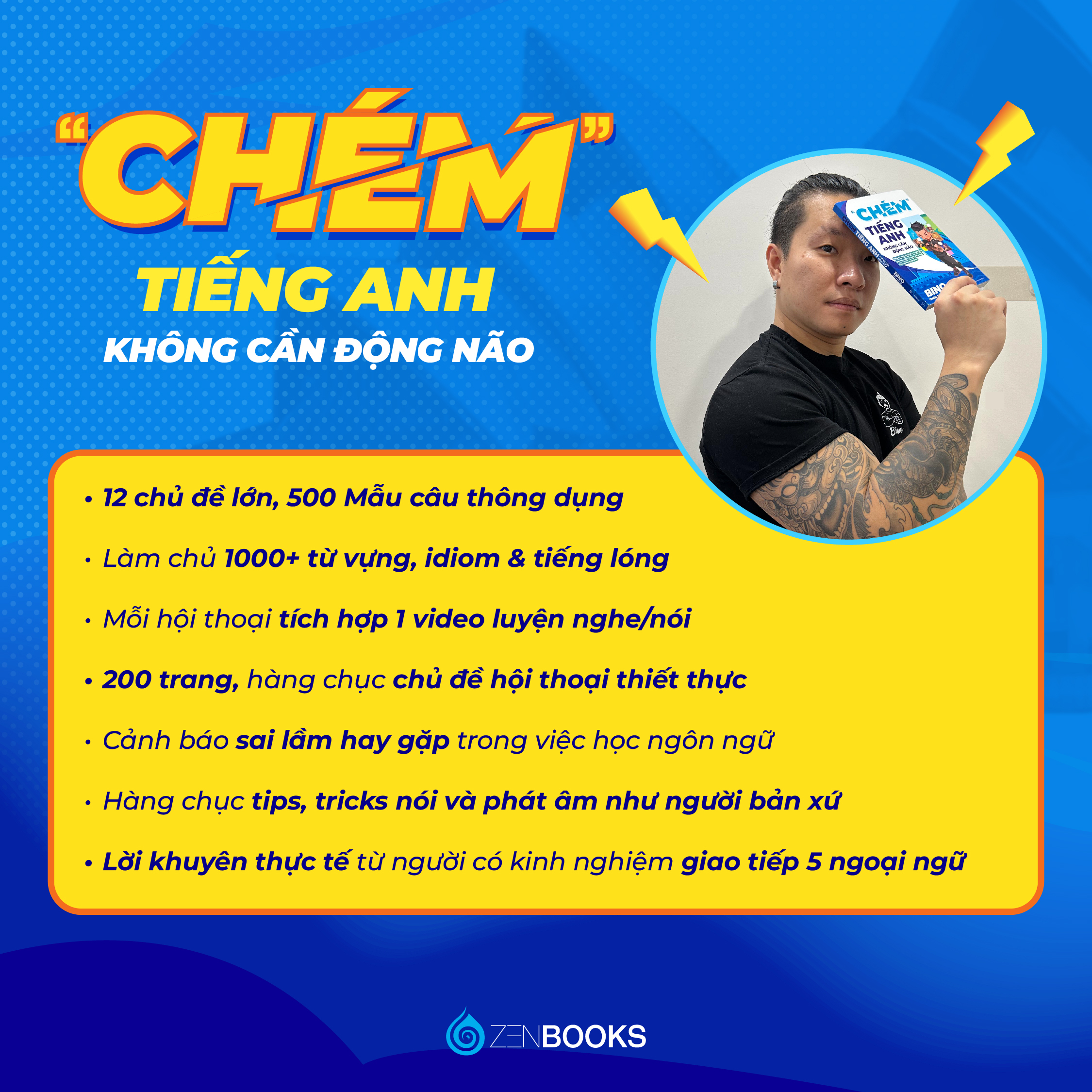 "chém" tiếng anh không cần động não - tặng kèm bộ video luyện nghe-nói + sổ học từ vựng + móc khóa bino chibi - Ảnh 6