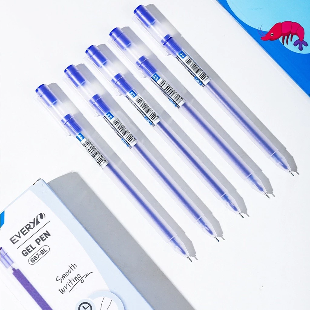 Combo Báo Hoa Học Trò - Số 1487 - Cùng Gõ Cửa Bưu Điện Xả “Xì-Trét”, Sẵn Sàng Đón Năm Học Mới + Bút Gel 0.5 mm - Deli EG67-BL-01 - Mực Xanh - Ảnh 5