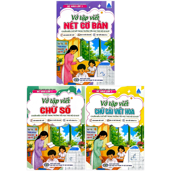Combo Sách Bé Vào Lớp 1 - Vở Tập Viết (Bộ 3 Cuốn)