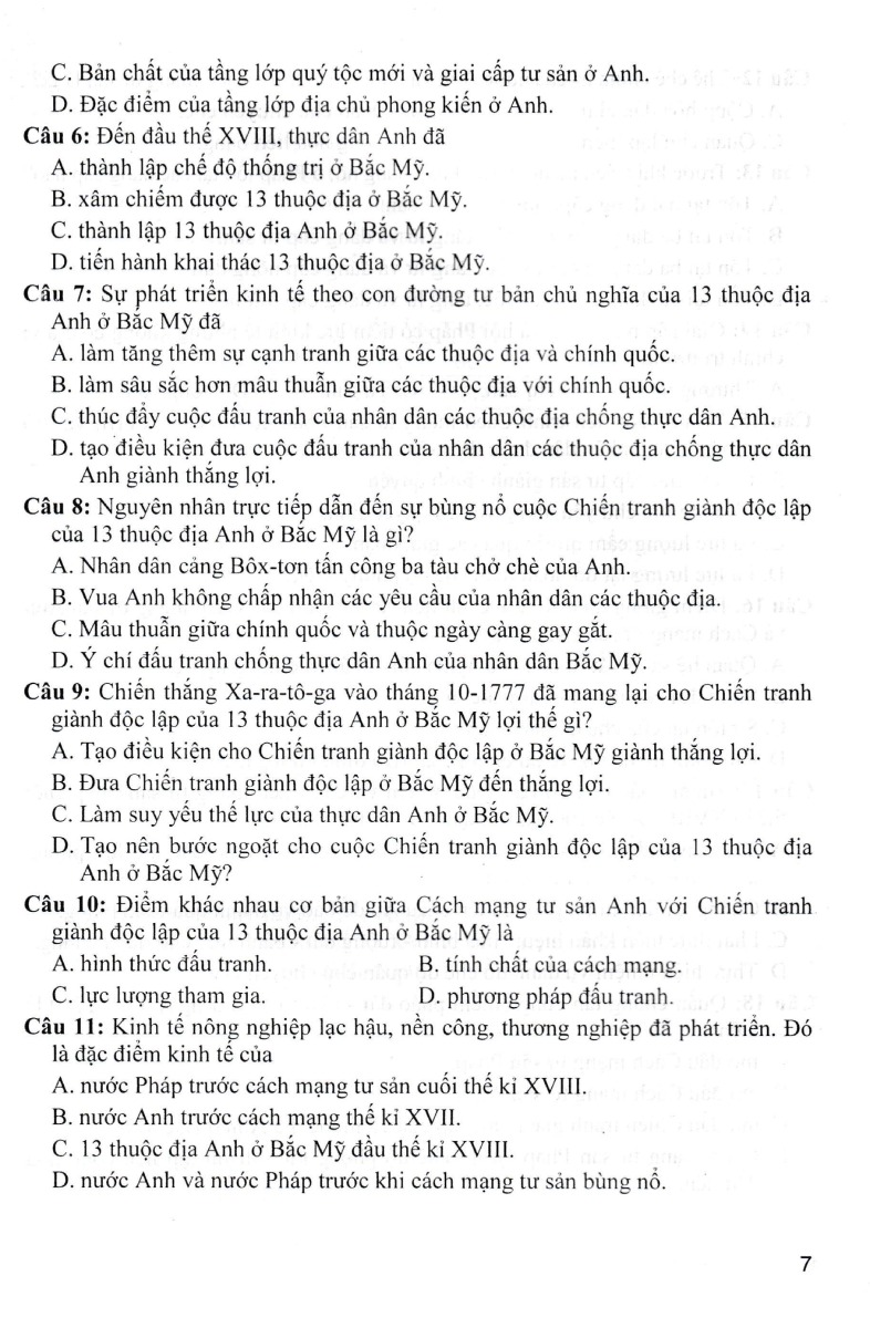 đề kiểm tra, đánh giá lịch sử 8 theo chủ đề (dùng chung cho các bộ sgk hiện hành) - Ảnh 8
