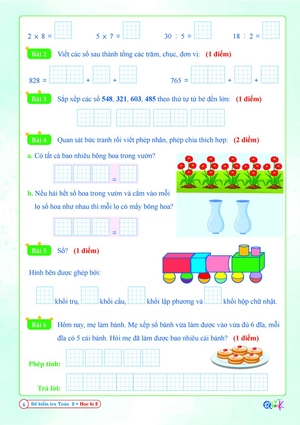 đề kiểm tra toán 2 - học kì 2 (cánh diều) - Ảnh 8