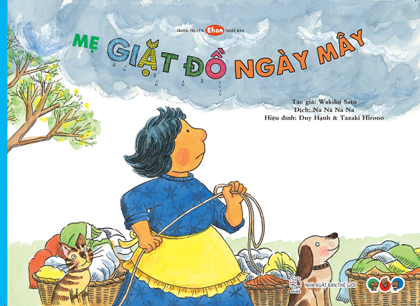 ehon nhật bản - mẹ giặt đồ ngày mây - Ảnh 2