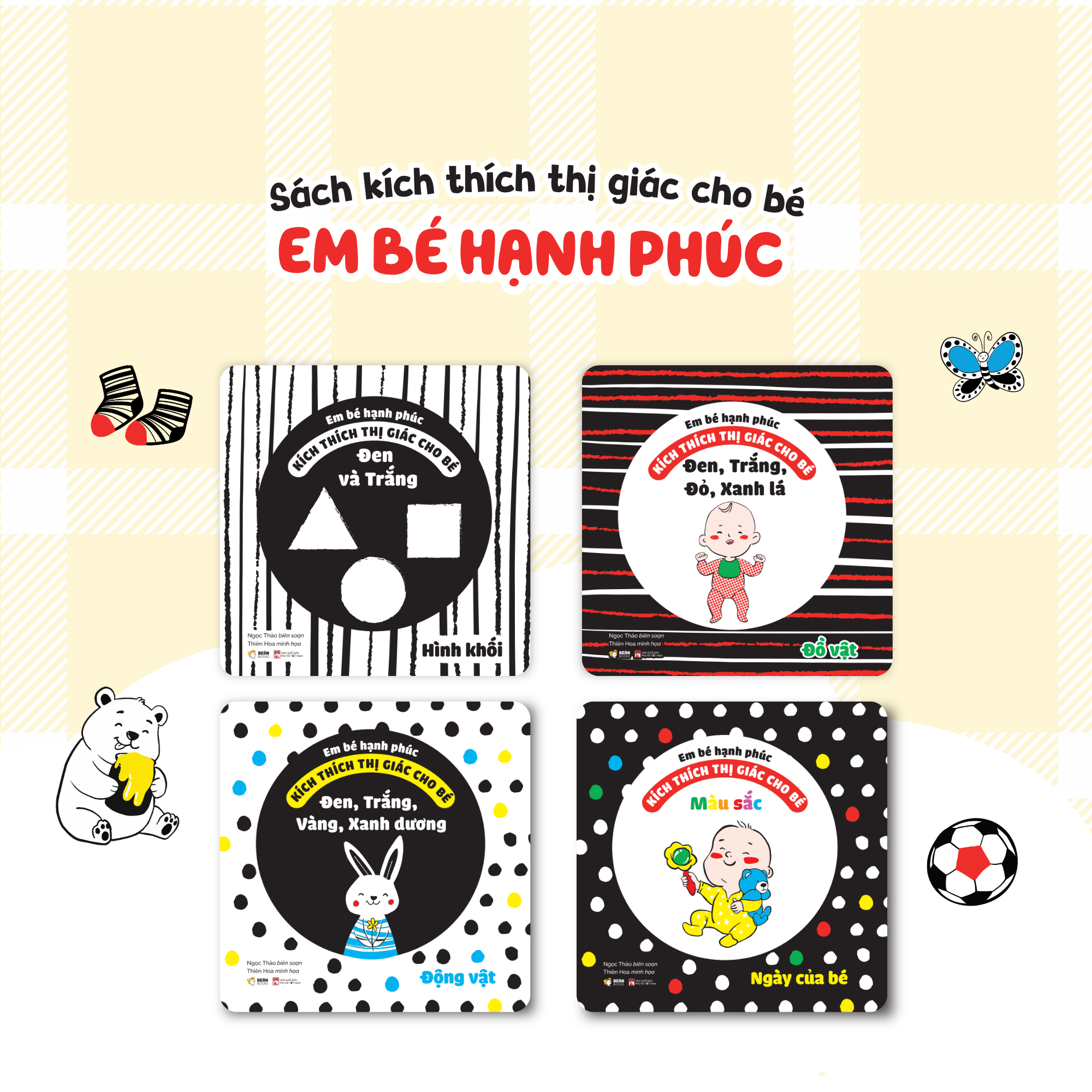 Em Bé Hạnh Phúc - Kích Thích Thị Giác Cho Bé - Đen Và Trắng - Hình Khối - Bìa Cứng - Ảnh 5