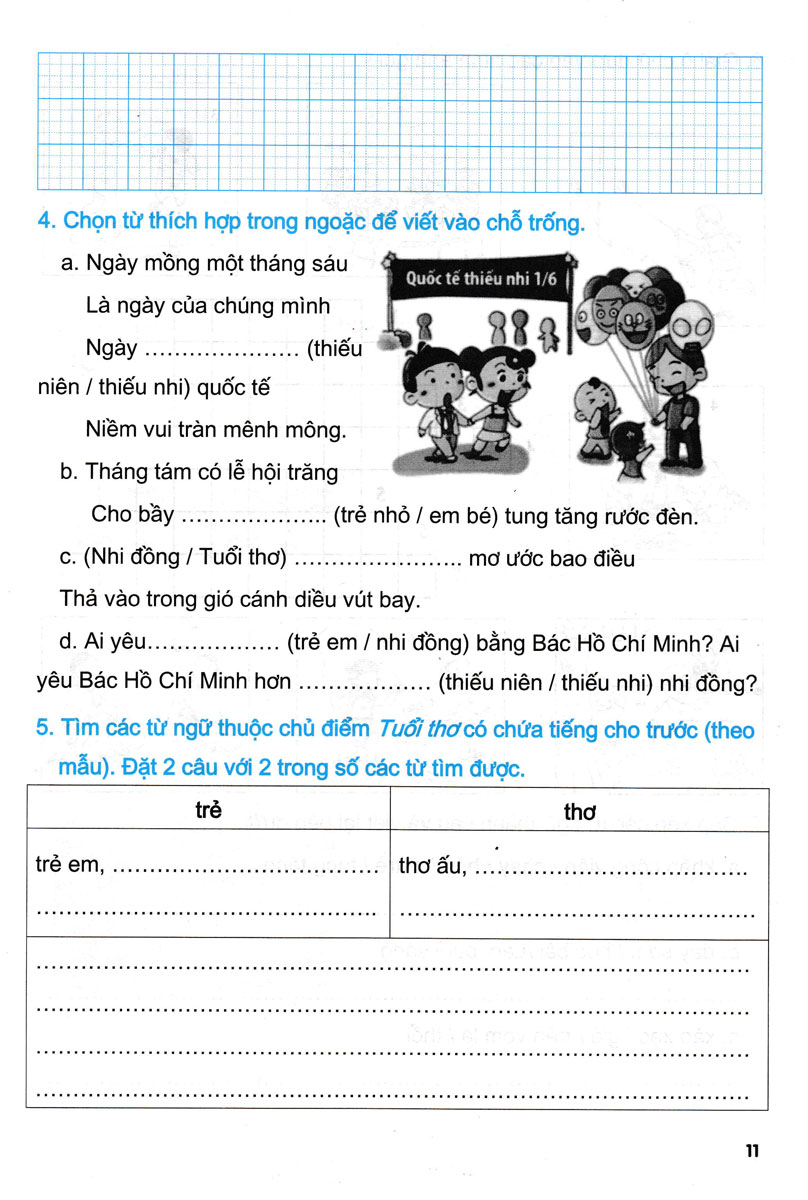 em học tiếng việt 3 - tập 1 (biên soạn theo chương trình giáo dục phổ thông mới - định hướng phát triển năng lực - dùng chung cho các bộ sgk hiện hành) - Ảnh 11