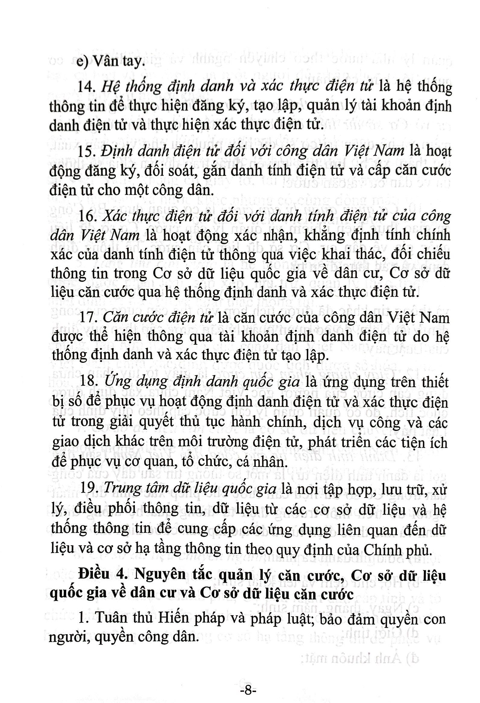 luật căn cước (hiện hành) (được quốc hội thông qua ngày 27/11/2023, có hiệu lực thi hành từ ngày 01/7/2024) - Ảnh 7