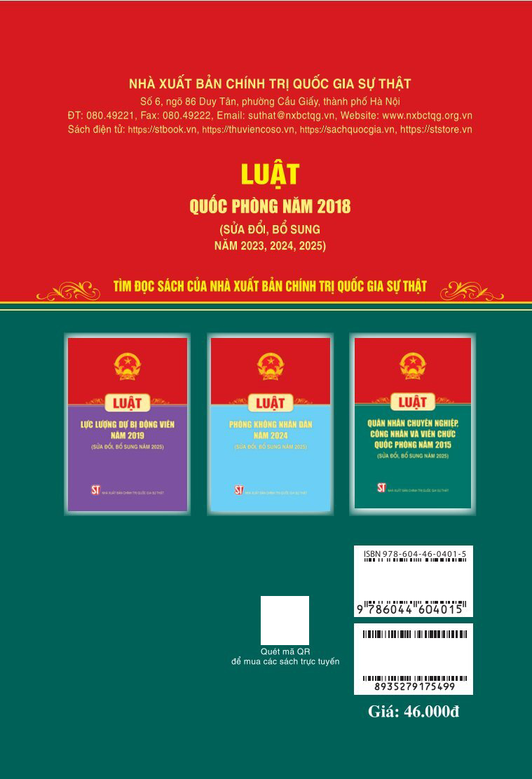 Luật Quốc Phòng Năm 2018 (Sửa Đổi, Bổ Sung Năm 2023, 2024, 2025) - Ảnh 6