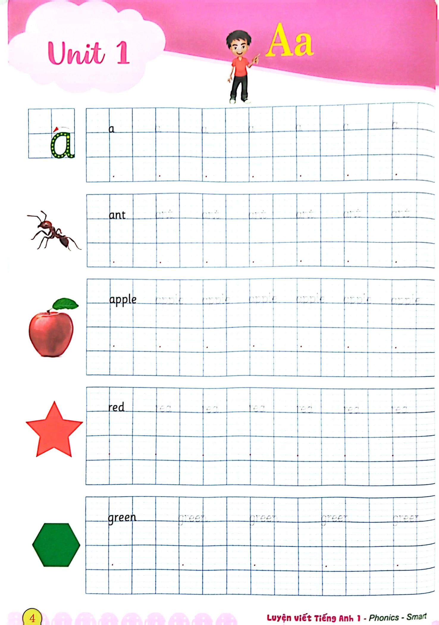 luyện viết tiếng anh phonics - smart 1 - notebook - Ảnh 5