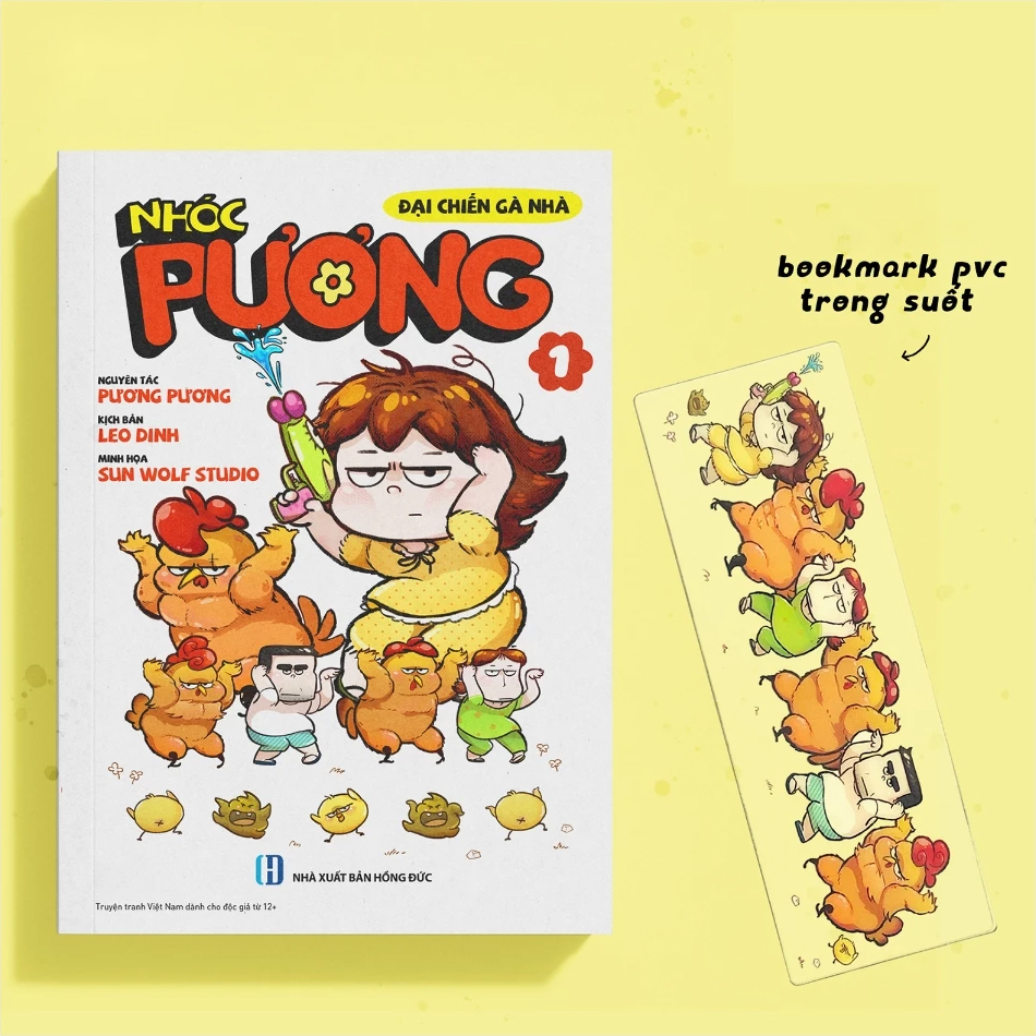 nhóc pương - tập 1 - đại chiến gà nhà - bản sưu tầm - tặng kèm bookmark pvc trong suốt + chữ ký tác giả + cặp móc khóa độc đáo + cặp plushie + bộ đôi sticker - Ảnh 5