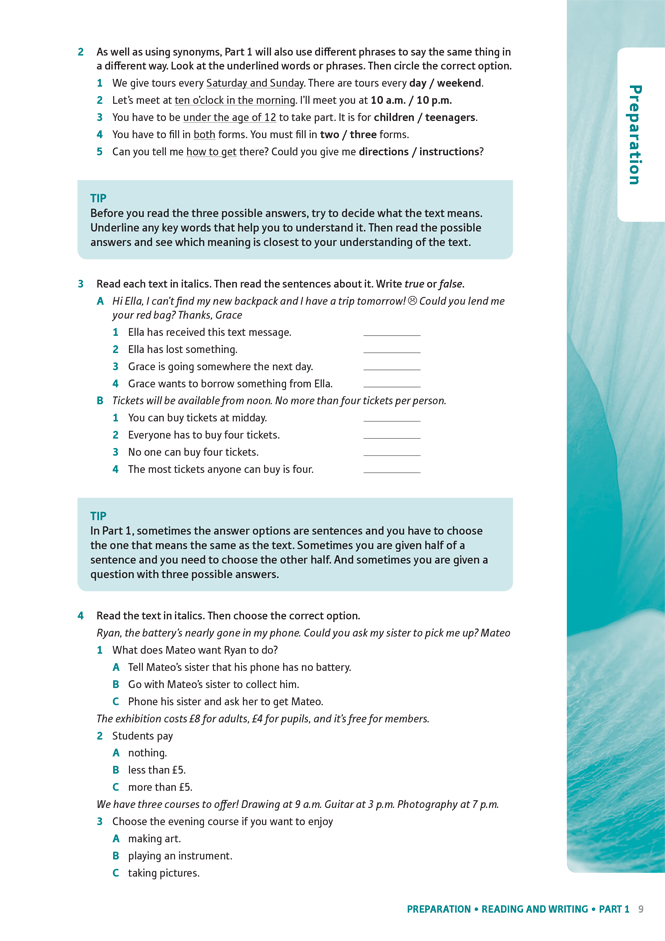 oxford preparation and practice for cambridge english: a2 key for schools exam trainer with key - Ảnh 6