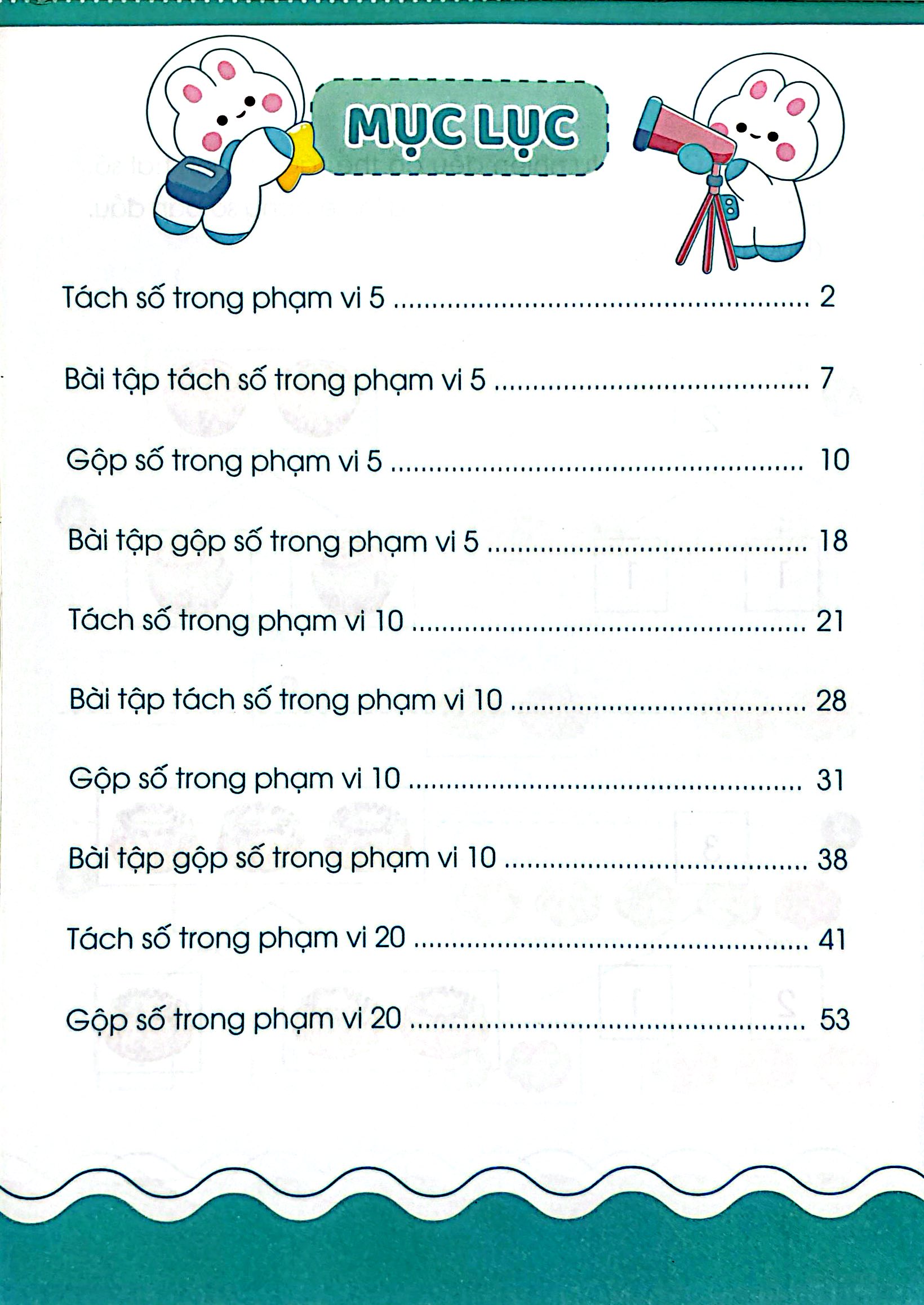 Sẵn Sàng Vào Lớp 1 - Làm Quen Tách Gộp Số - Ảnh 3