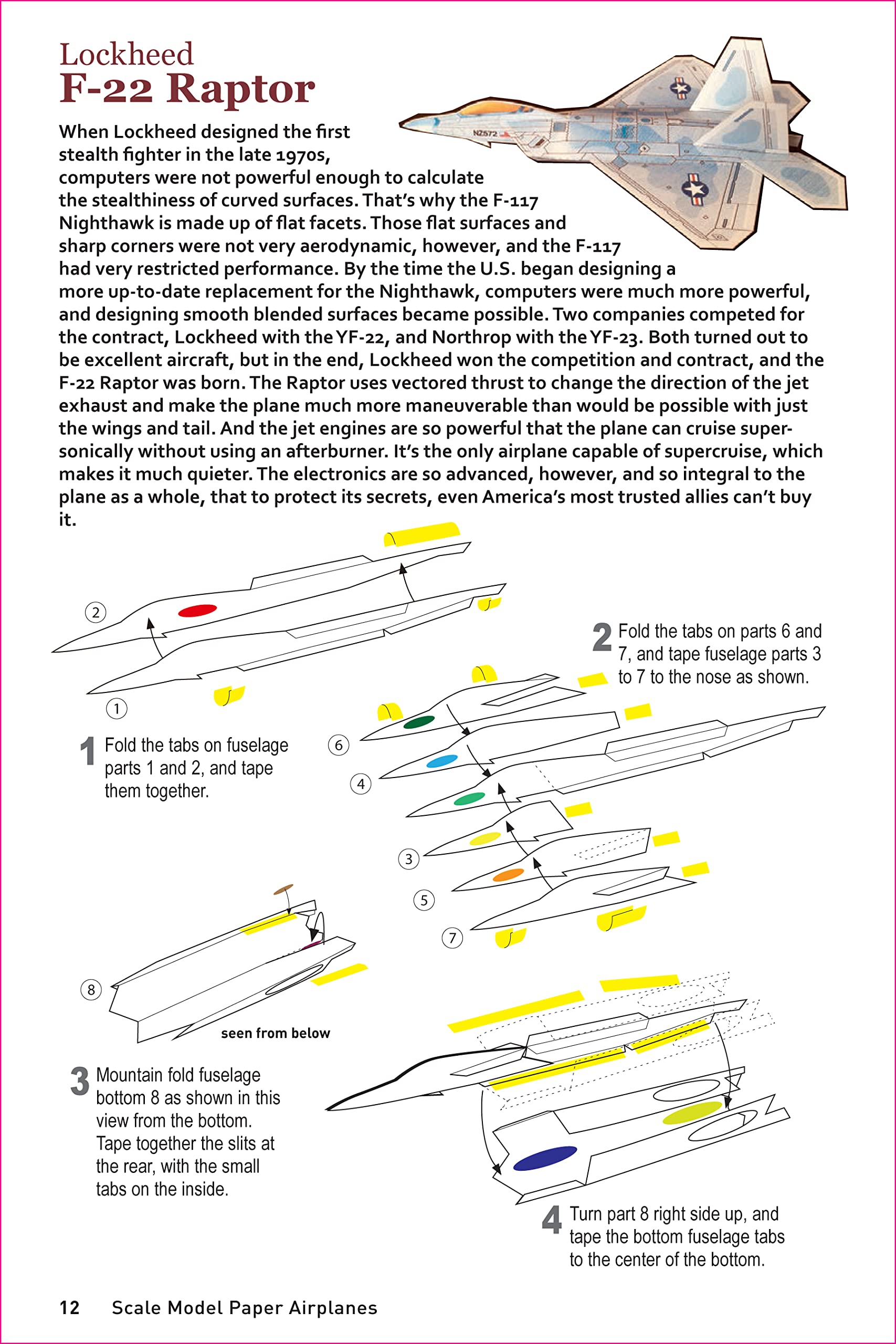 scale model paper airplanes kit: iconic planes that really fly! slingshot launcher included! - just pop-out and assemble (14 famous pop-out airplanes) - Ảnh 16
