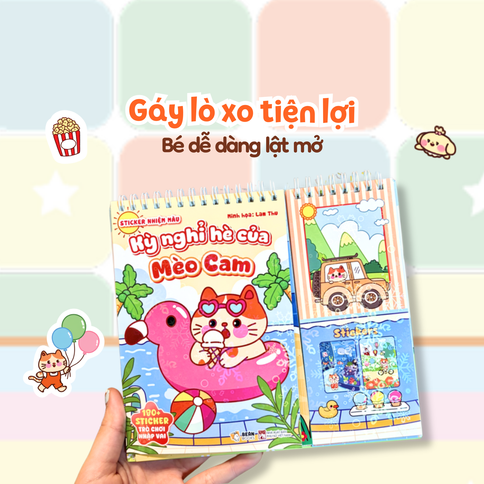 Sticker Nhiệm Màu - Kỳ Nghỉ Hè Của Mèo Cam - Ảnh 5