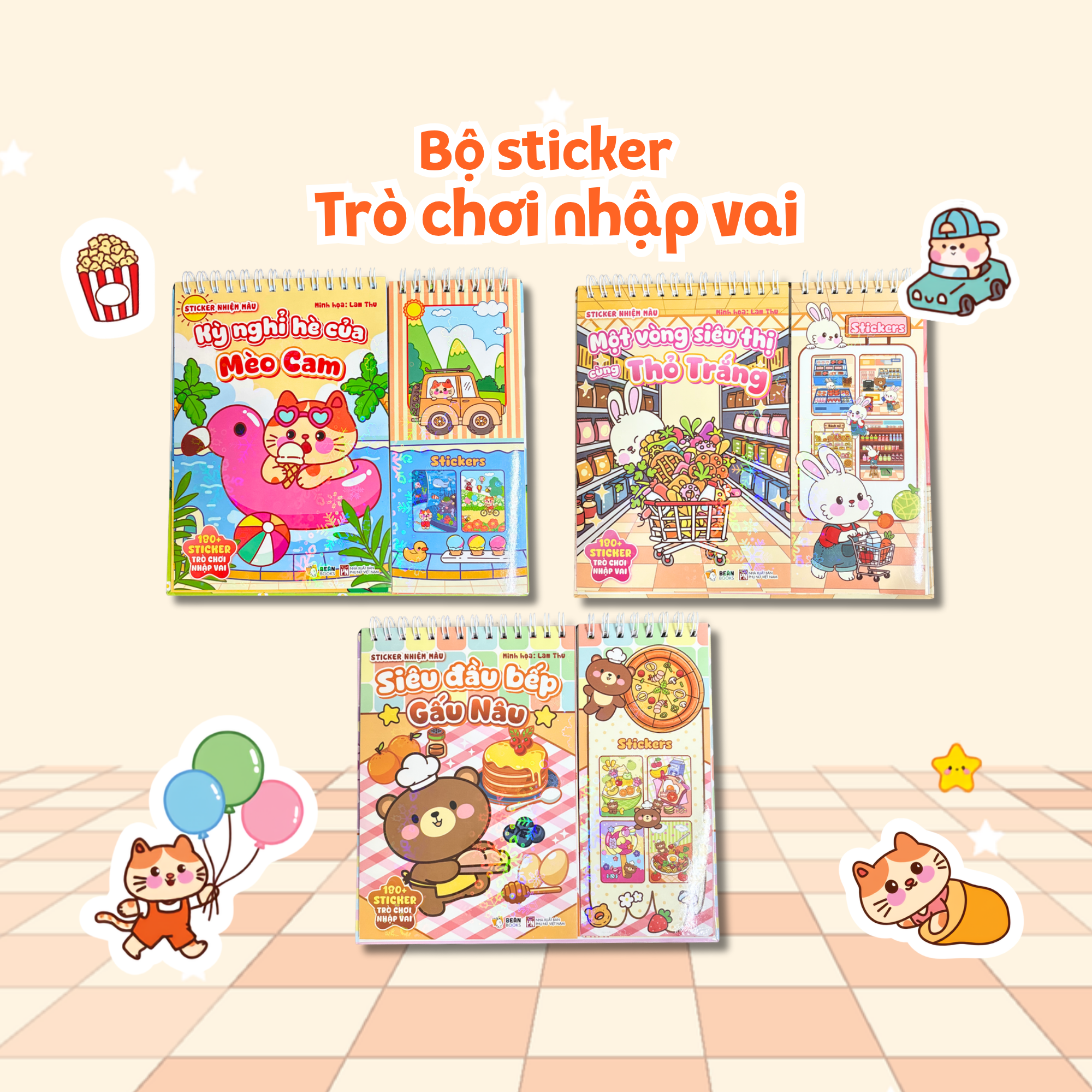 Sticker Nhiệm Màu - Siêu Đầu Bếp Gấu Nâu - Ảnh 3