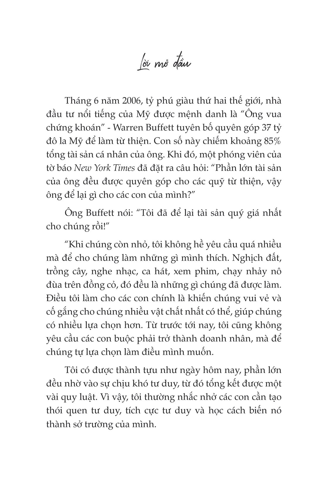 tâm thư của warren buffett dành cho con cái - Ảnh 5