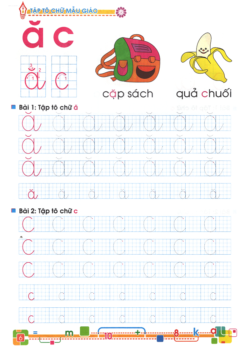 tập tô chữ mẫu giáo - tủ sách bé vào lớp 1 - Ảnh 7