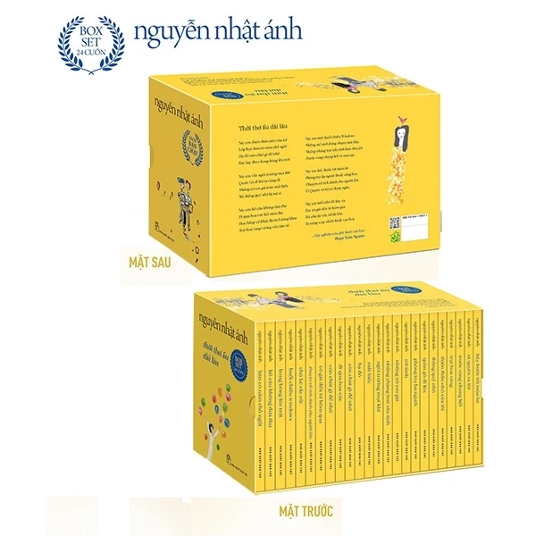 thời thơ ấu dài lâu - nguyễn nhật ánh - boxset 24 cuốn - phiên bản vàng ấm áp - Ảnh 2
