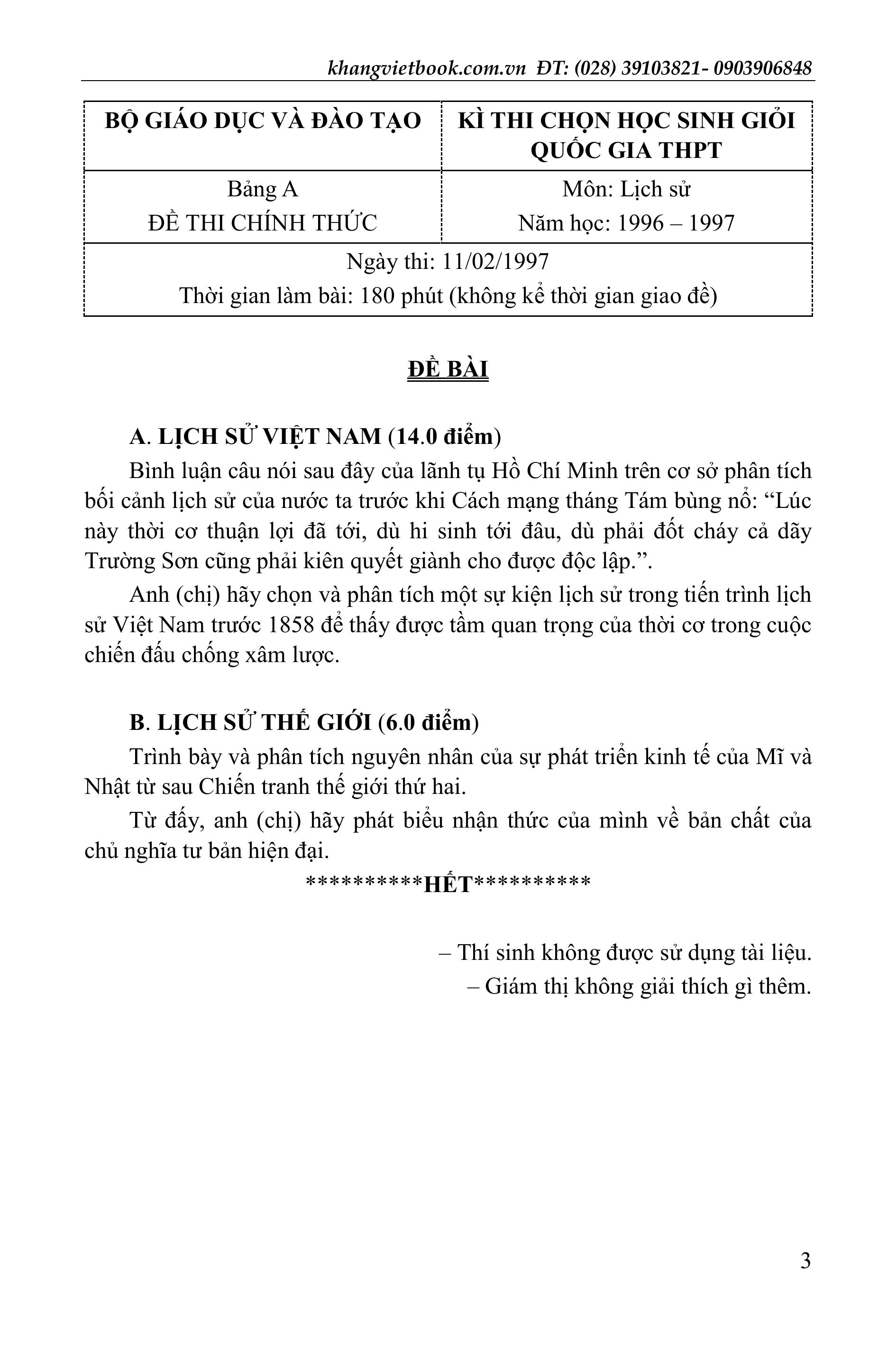 Tinh Tuyển Những Bài Đoạt Giải Quốc Gia - Môn Lịch Sử - Ảnh 11