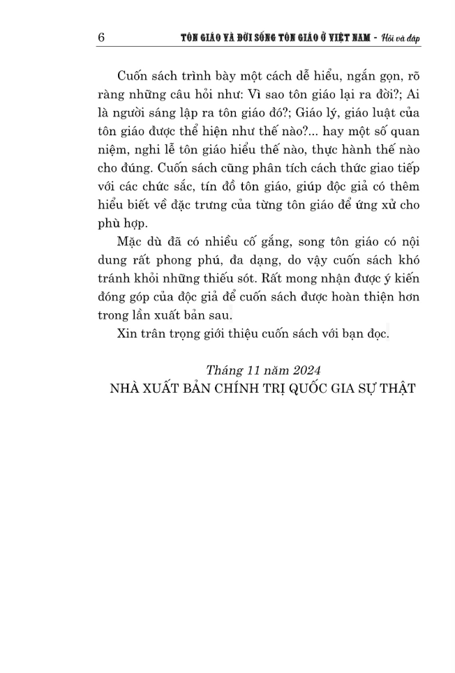 tôn giáo và đời sống tôn giáo ở việt nam - hỏi và đáp - Ảnh 4