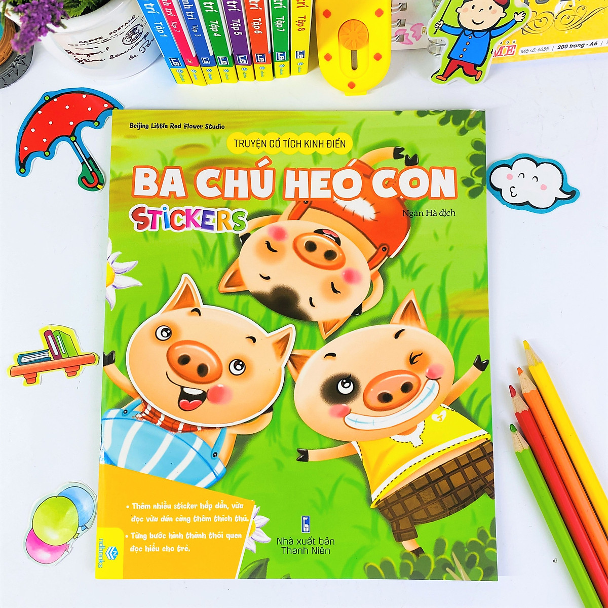 truyện cổ tích kinh điển - ba chú heo con (stickers) - Ảnh 7