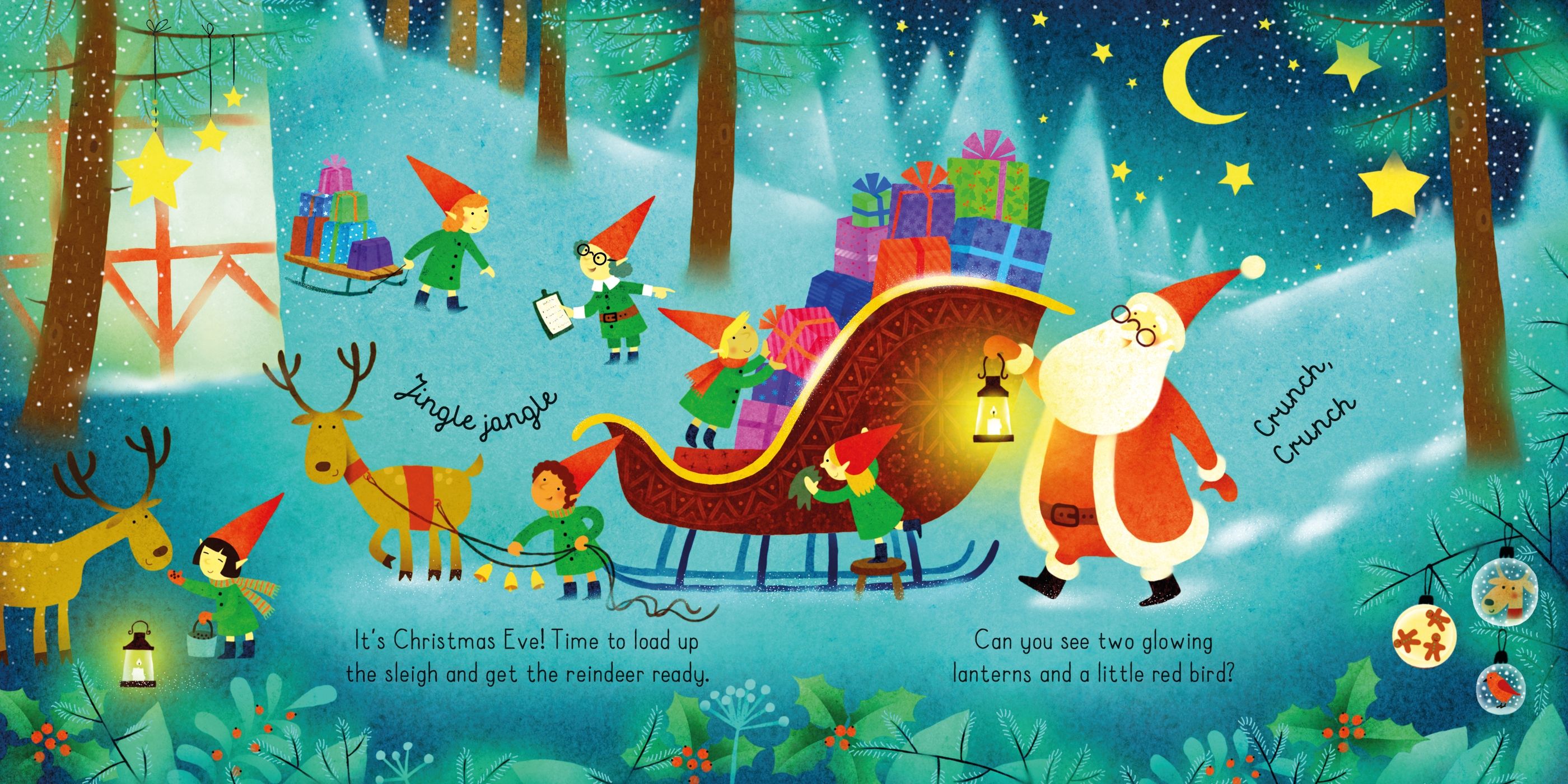 usborne book and 3 jigsaws - santa - Ảnh 4