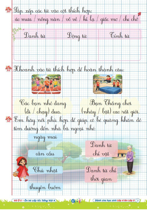 Vở Ô Li - Ôn Hè Cấp Tốc - Tiếng Việt 4 - Dành Cho Lớp 4 Lên Lớp 5 - Ảnh 7