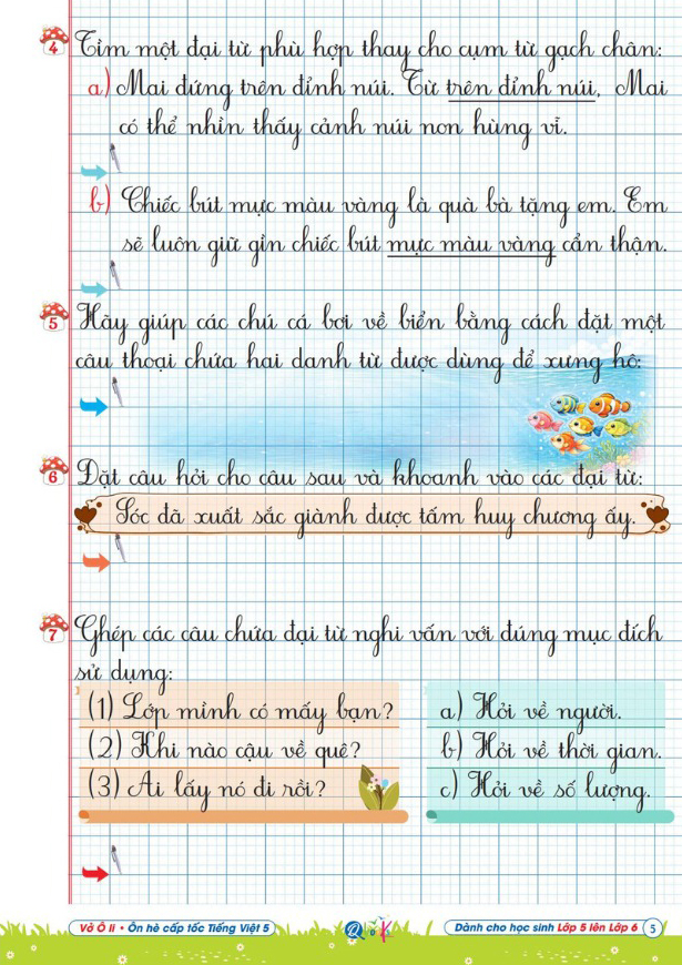 Vở Ô Li - Ôn Hè Cấp Tốc - Tiếng Việt 5 - Dành Cho Lớp 5 Lên Lớp 6 - Ảnh 6